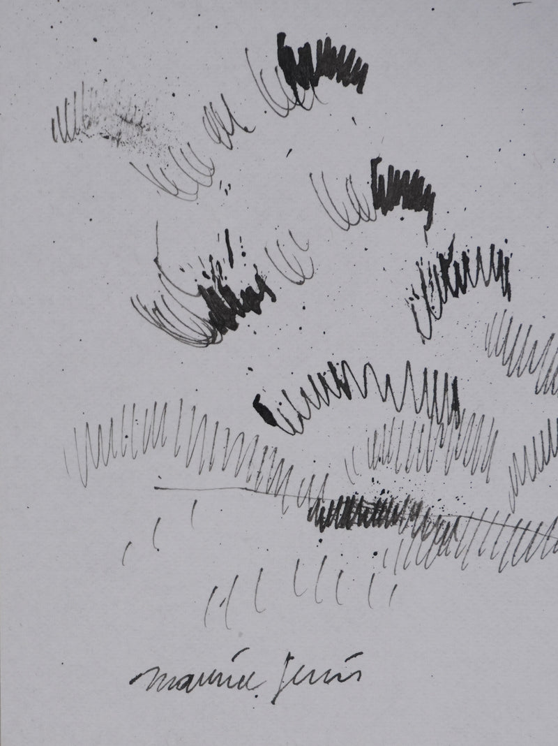 Maurice GENIS : Les arbres au bord de mer, Dessin original signé