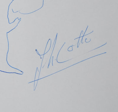 Jean Louis COTTE : Arbre poétique, Autographe et dessin original signé