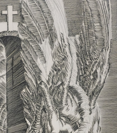Albert DECARIS : Monstre ailé, Gravure originale signée