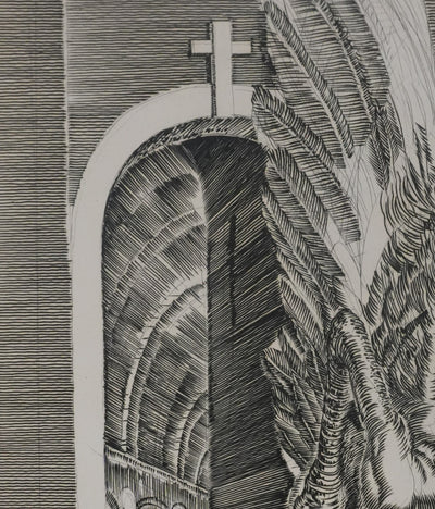 Albert DECARIS : Monstre ailé, Gravure originale signée