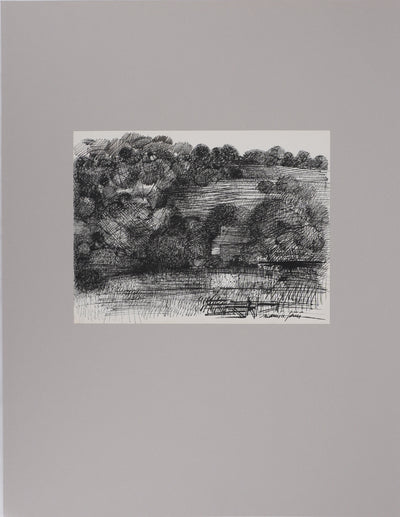 Maurice GENIS : La lisière de foret, Dessin original signé
