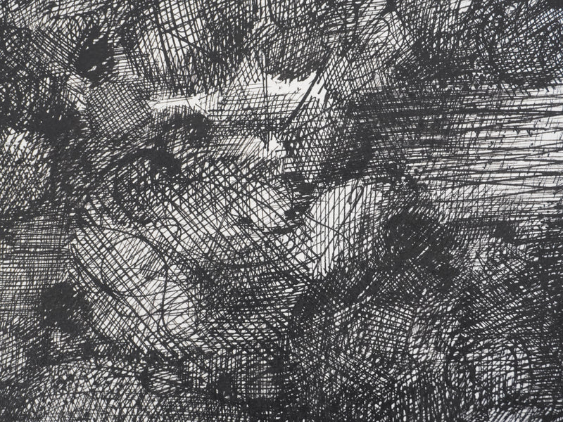 Maurice GENIS : La lisière de foret, Dessin original signé