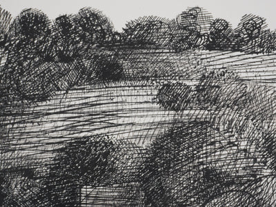 Maurice GENIS : La lisière de foret, Dessin original signé