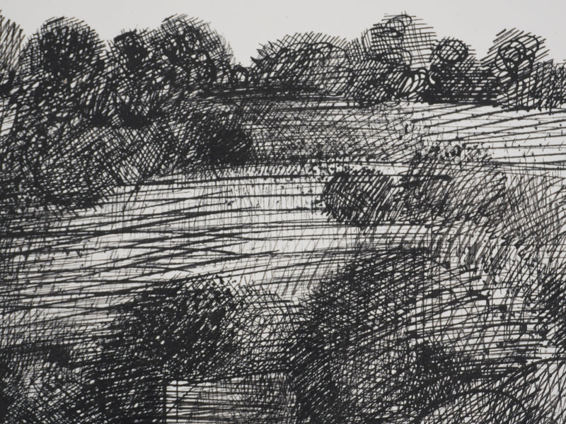 Maurice GENIS : La lisière de foret, Dessin original signé