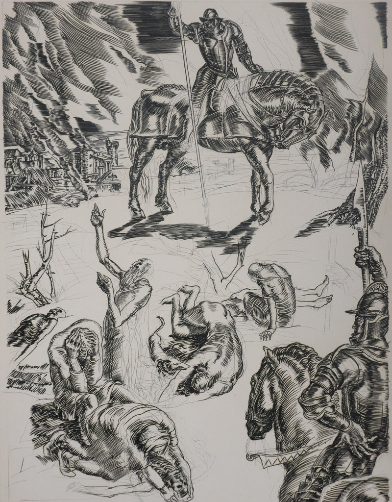 Albert DECARIS : Les assassins, Gravure originale signée