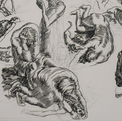 Albert DECARIS : Les assassins, Gravure originale signée