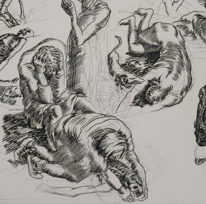 Albert DECARIS : Les assassins, Gravure originale signée