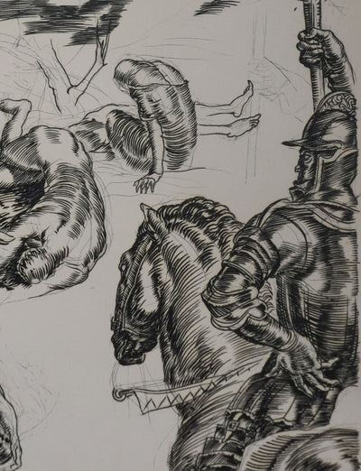 Albert DECARIS : Les assassins, Gravure originale signée