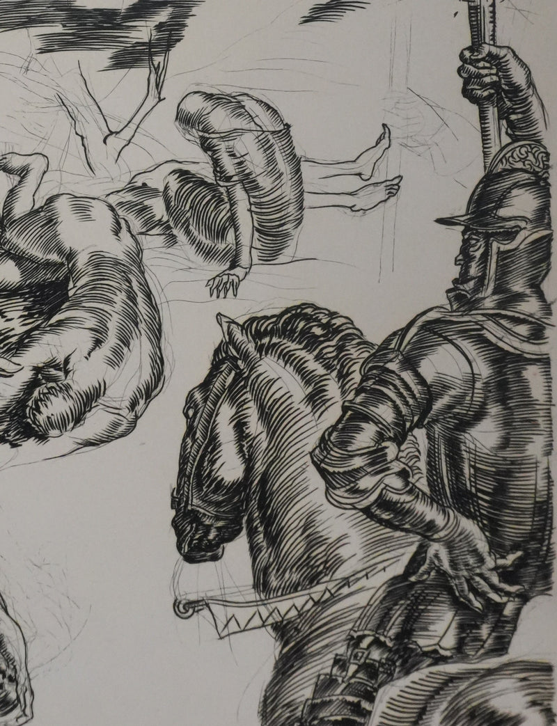 Albert DECARIS : Les assassins, Gravure originale signée