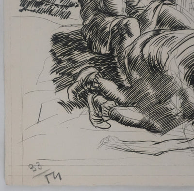 Albert DECARIS : Les assassins, Gravure originale signée