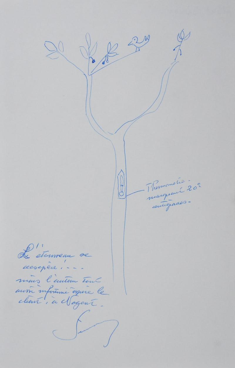 Autographe original de Albert SIMONIN (vue générale) - Crédit photo : Galerie Art.Paris