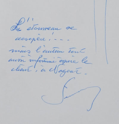 Autographe original de Albert SIMONIN (photo de détail 4) - Crédit photo : Galerie Art.Paris