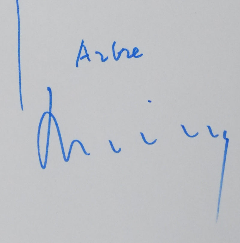 Jean MISTLER : Arbre nuage, Autographe et dessin original signé