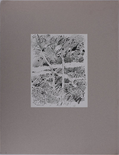 Maurice GENIS : Sur les rives du ruisseau, Dessin original signé