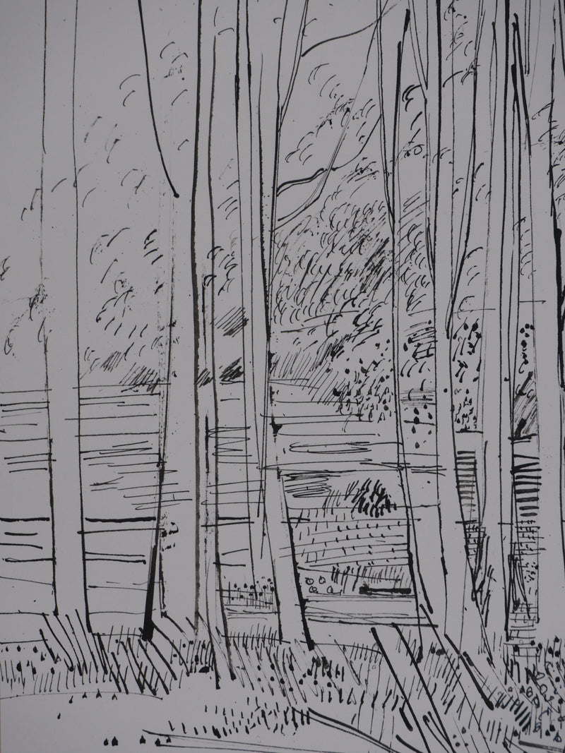 Maurice GENIS : Le sous-bois, Dessin original signé