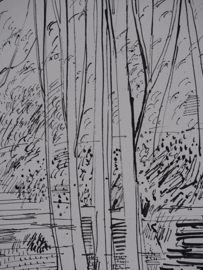 Maurice GENIS : Le sous-bois, Dessin original signé