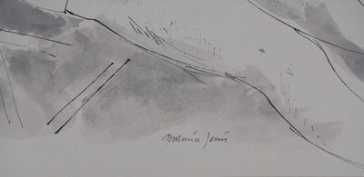 Maurice GENIS : Le lecteur, Dessin original signé