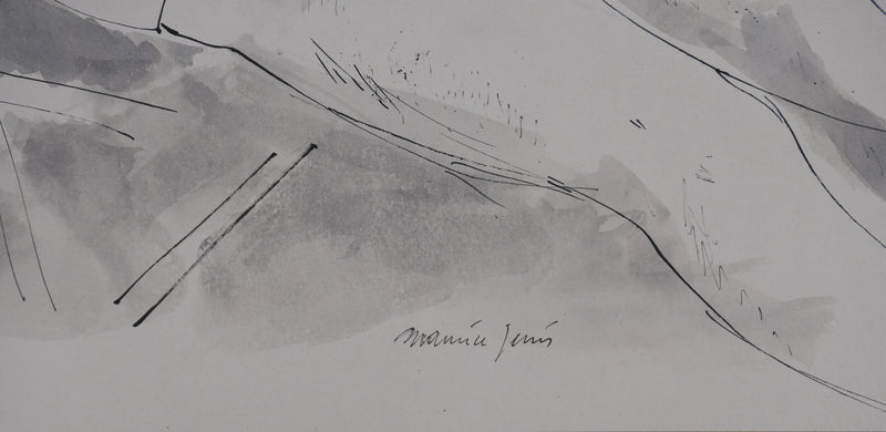 Maurice GENIS : Le lecteur, Dessin original signé