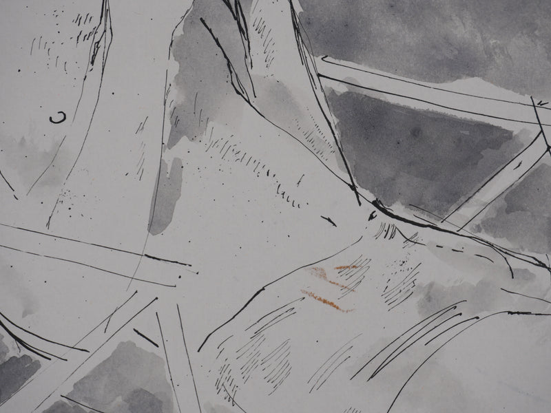 Maurice GENIS : Le lecteur, Dessin original signé