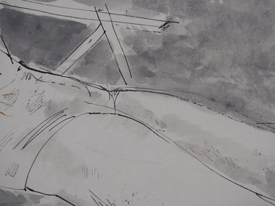 Maurice GENIS : Le lecteur, Dessin original signé