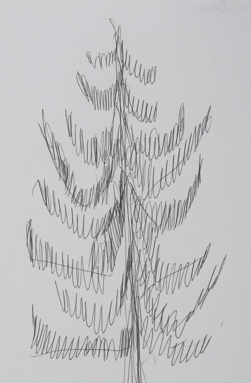Yvonne CHAUFFIN : Le grand arbre noir, Autographe et dessin original signé
