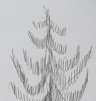 Yvonne CHAUFFIN : Le grand arbre noir, Autographe et dessin original signé
