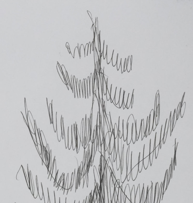 Yvonne CHAUFFIN : Le grand arbre noir, Autographe et dessin original signé