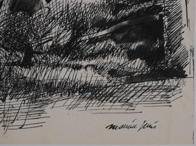 Maurice GENIS : Dans la forêt, Dessin original signé