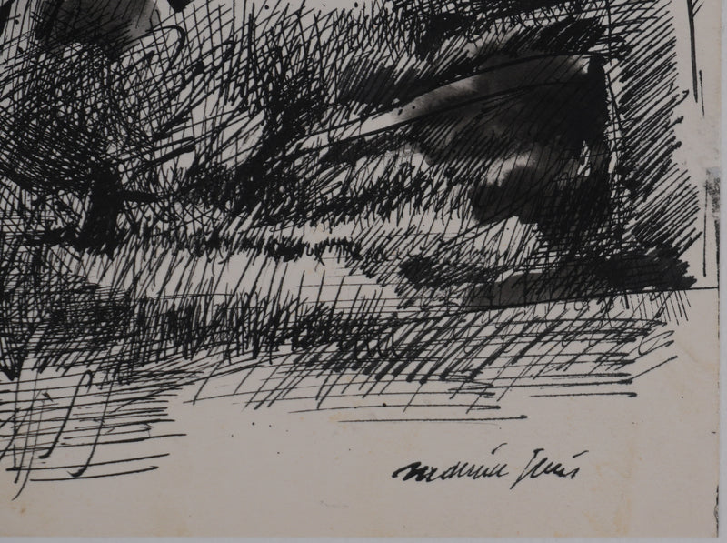 Maurice GENIS : Dans la forêt, Dessin original signé
