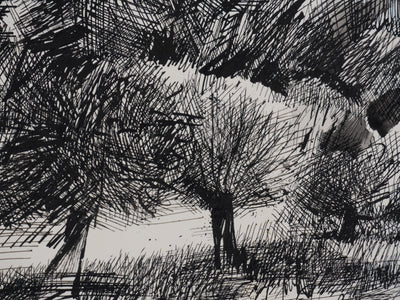 Maurice GENIS : Dans la forêt, Dessin original signé
