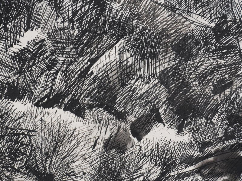 Maurice GENIS : Dans la forêt, Dessin original signé