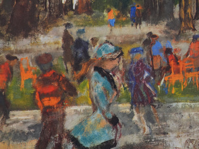 Emilio GRAU SALA : Promenade sur le lac gelée, Impression quadrichromie signée