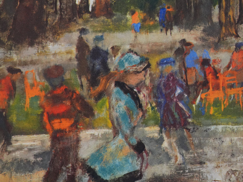 Emilio GRAU SALA : Promenade sur le lac gelée, Impression quadrichromie signée