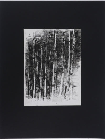 Maurice GENIS : La cabane dans les bois, Dessin original signé
