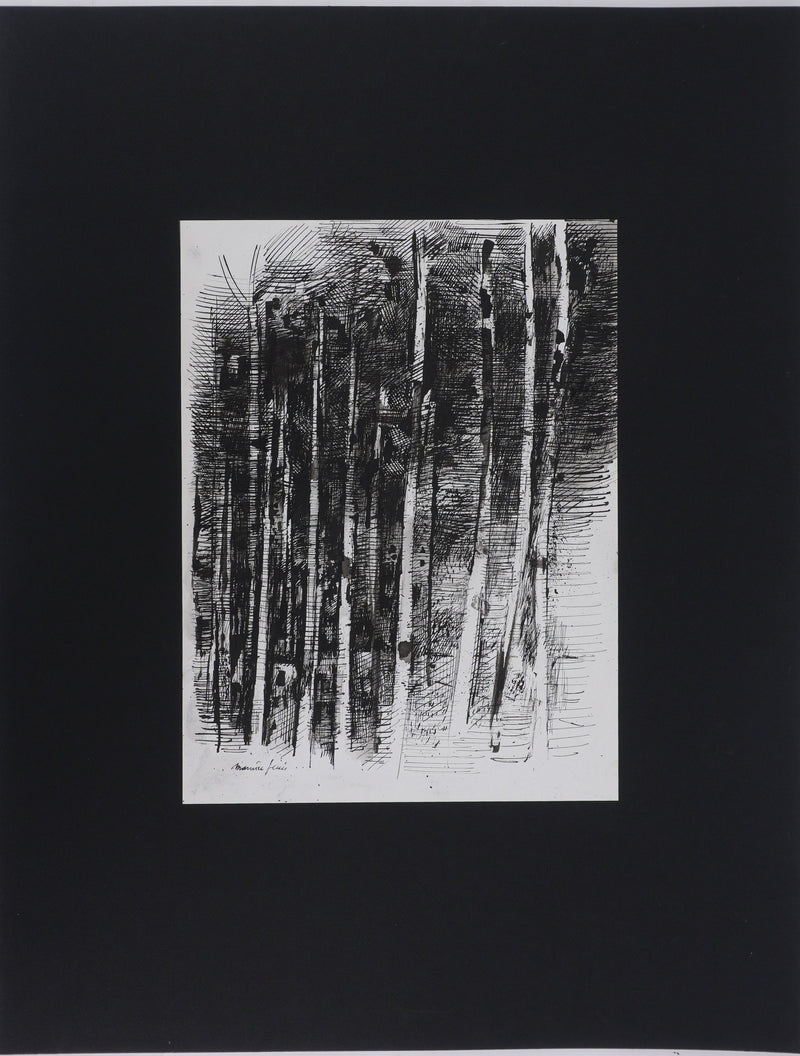 Maurice GENIS : La cabane dans les bois, Dessin original signé