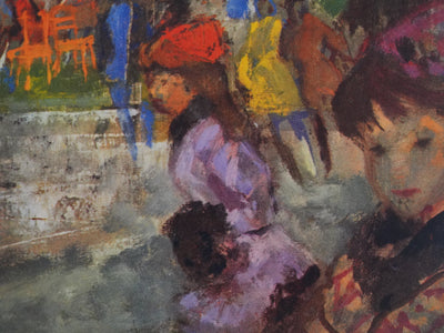 Emilio GRAU SALA : Promenade sur le lac gelée, Impression quadrichromie signée