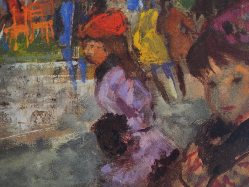 Emilio GRAU SALA : Promenade sur le lac gelée, Impression quadrichromie signée