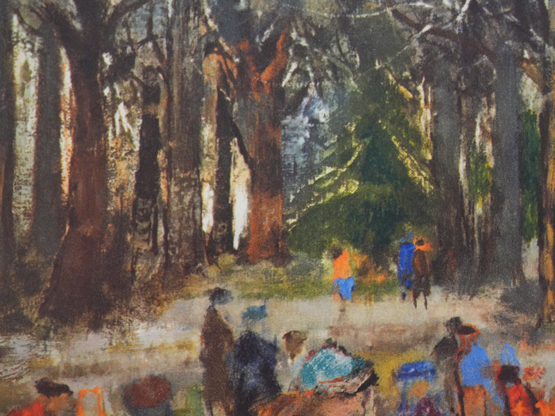 Emilio GRAU SALA : Promenade sur le lac gelée, Impression quadrichromie signée