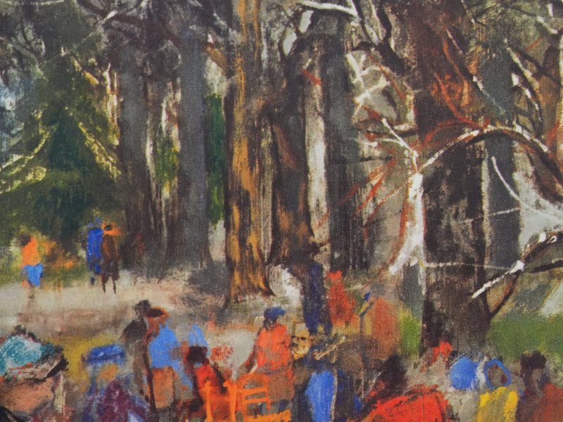 Emilio GRAU SALA : Promenade sur le lac gelée, Impression quadrichromie signée