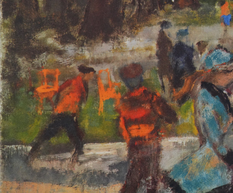 Emilio GRAU SALA : Promenade sur le lac gelée, Impression quadrichromie signée