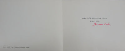 Emilio GRAU SALA : Promenade sur le lac gelée, Impression quadrichromie signée