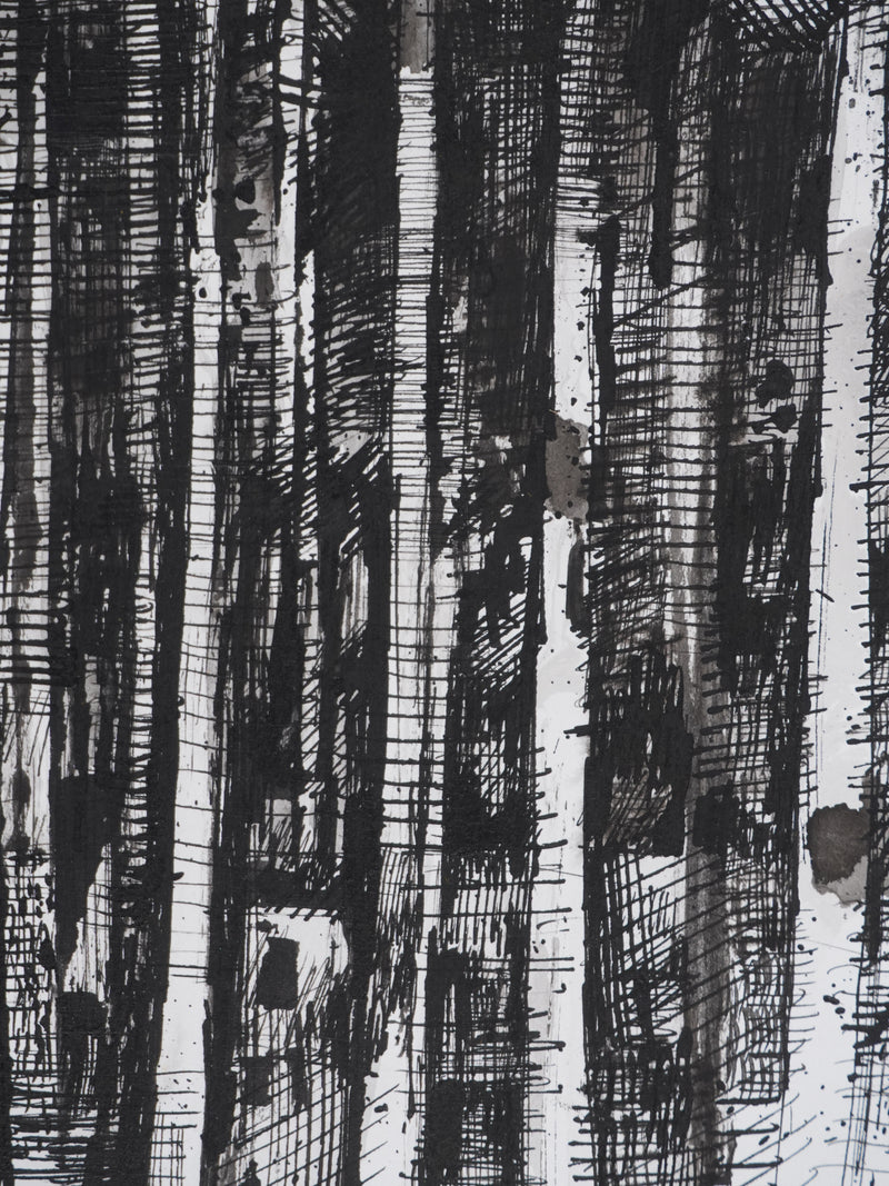 Maurice GENIS : La cabane dans les bois, Dessin original signé