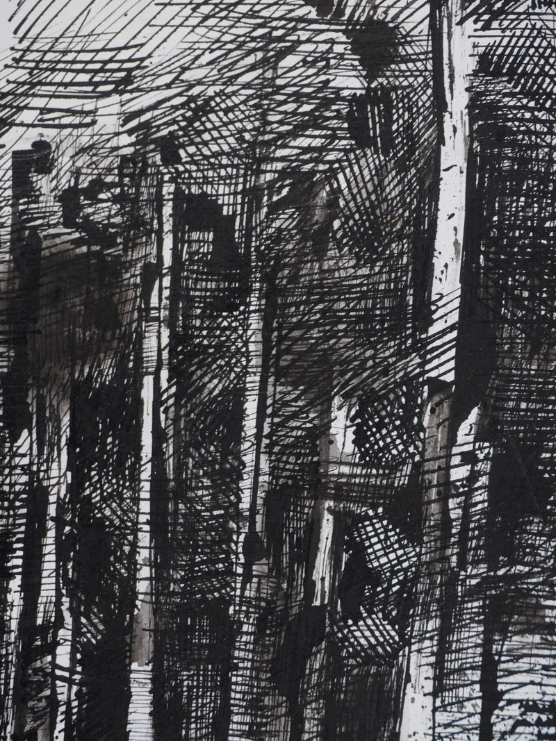 Maurice GENIS : La cabane dans les bois, Dessin original signé
