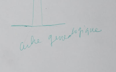 Jacques CHABANNES : L'arbre aux flèches, Autographe et dessin original signé