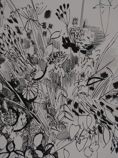 Maurice GENIS : Composition florale, Dessin original signé