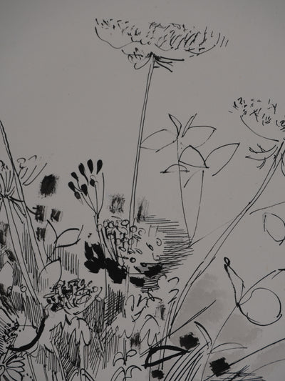 Maurice GENIS : Composition florale, Dessin original signé