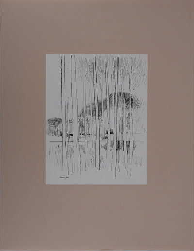 Maurice GENIS : Le petit bois, Dessin original signé