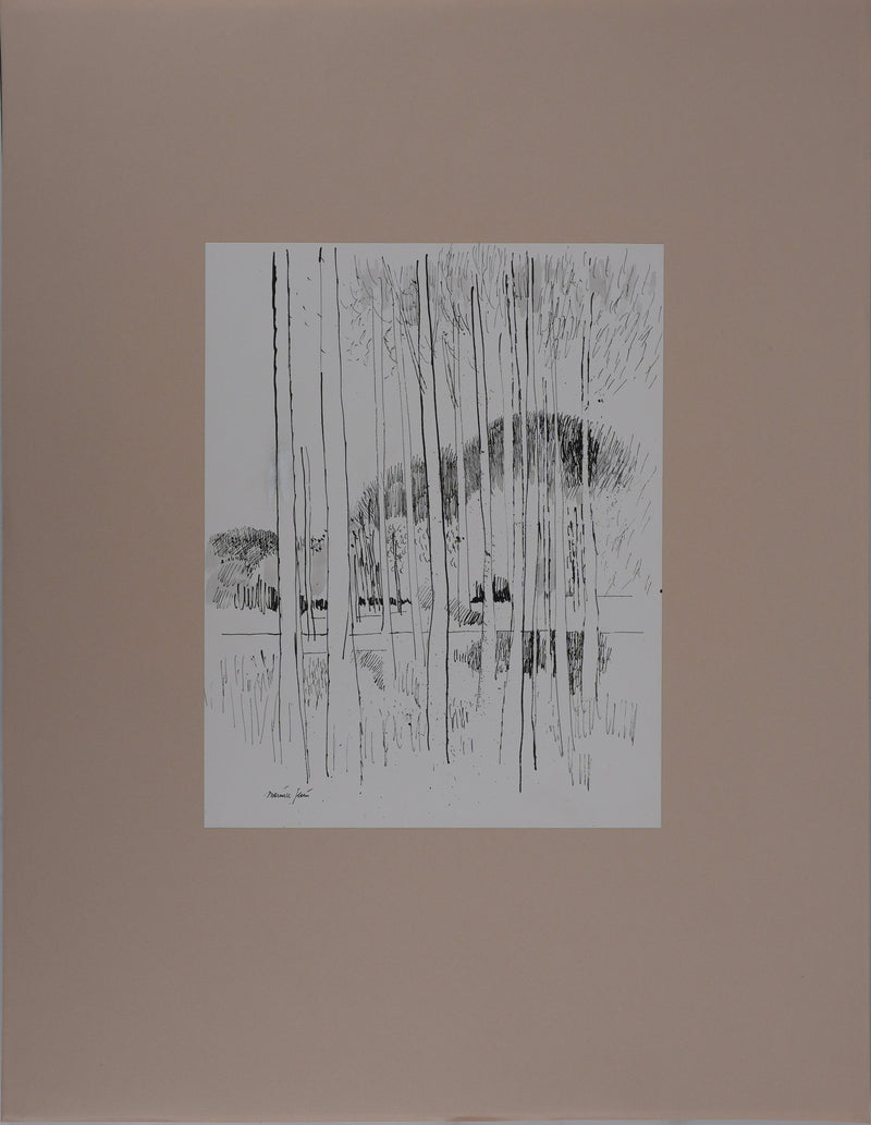 Maurice GENIS : Le petit bois, Dessin original signé