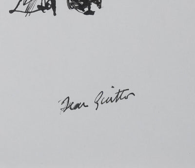 Jean GUITTON : L'arbre à l'ombre, Autographe et dessin original signé