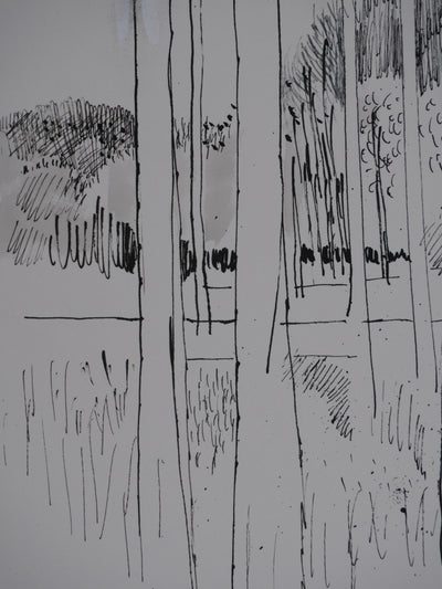 Maurice GENIS : Le petit bois, Dessin original signé